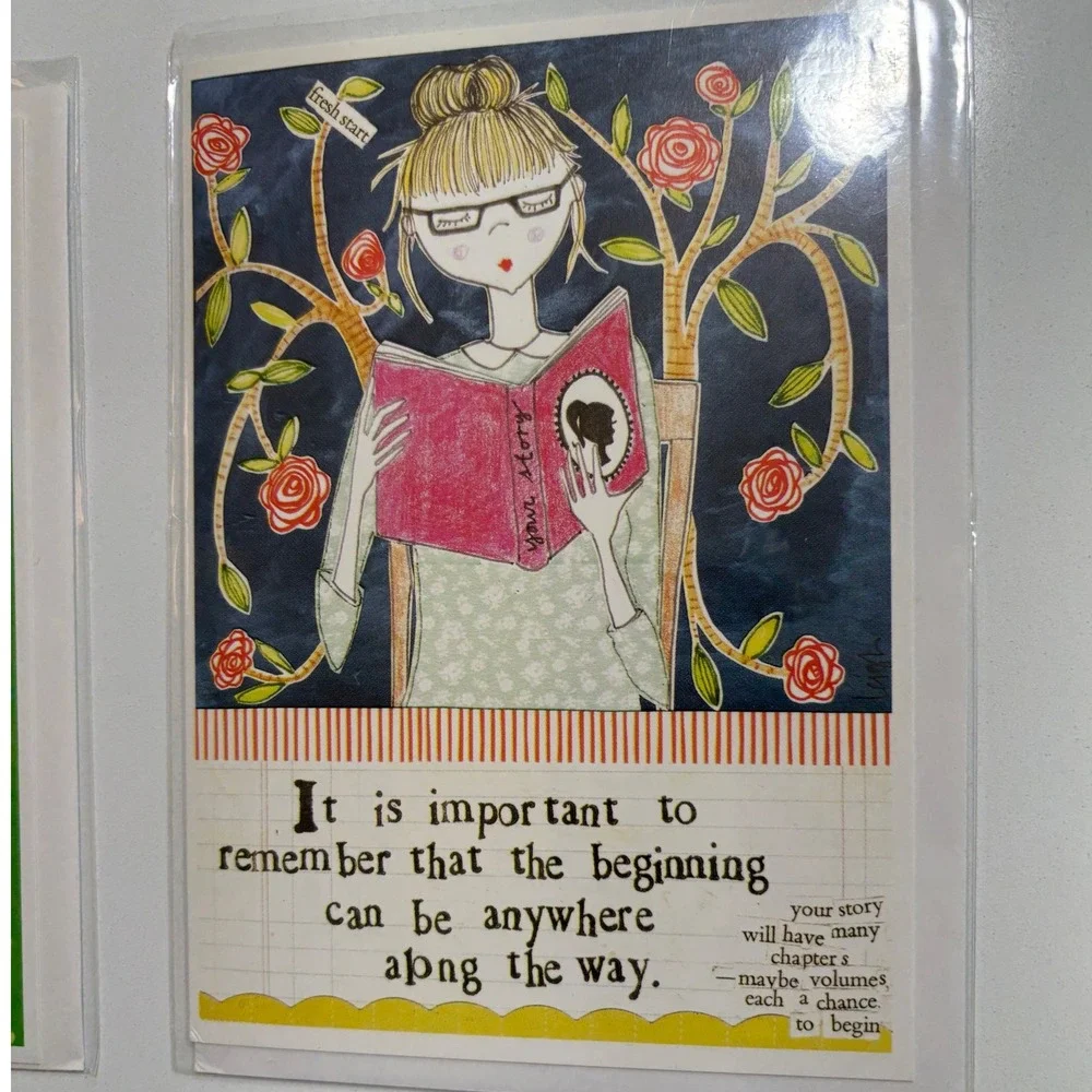 2 Curly Girl Design Stationery Greeting‎ Cards Inspirational Quotes Blank Inside